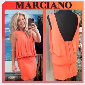 Marciano,Incredible Dress, Soft Sherbet, Open-Back,Stunning, Plenty of Stretch
